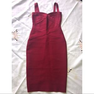 Body con maroon dress
